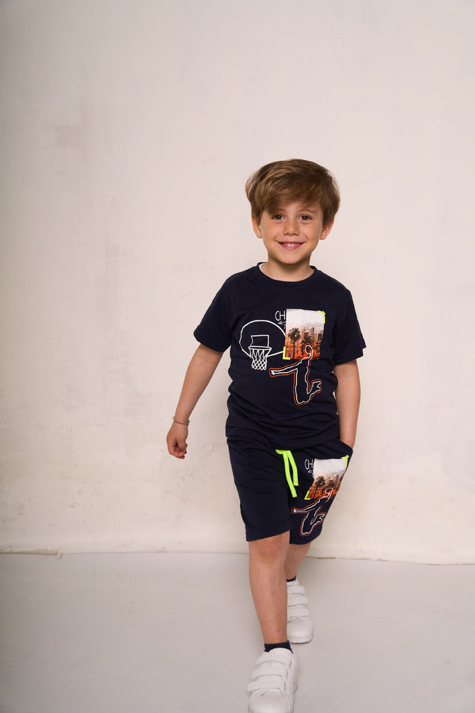 Pantaloncino baby con stampa