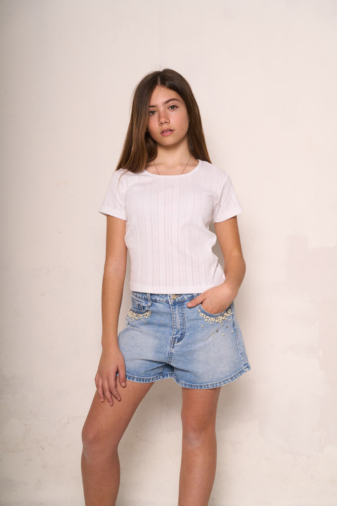 Shorts in jeans da bimba