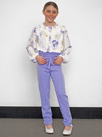 Pantalone con vita in plissè