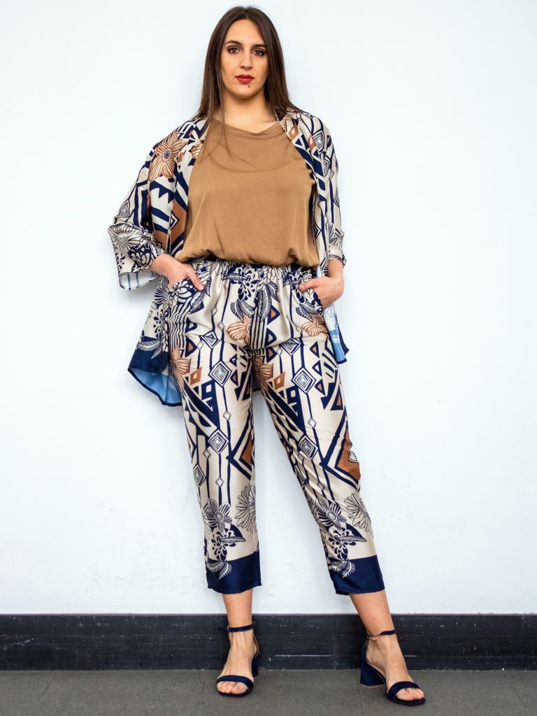 Pantalone in satin
