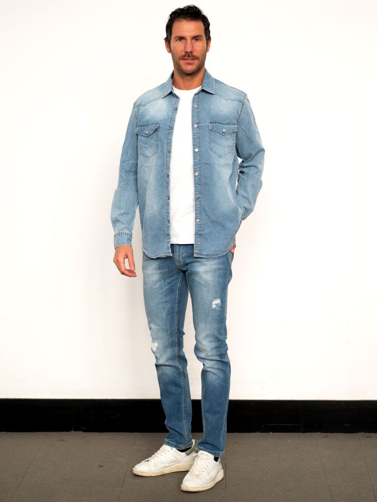 Jeans skinny strappati
