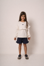 Pantaloncino Bambina con Ruches e Coulisse