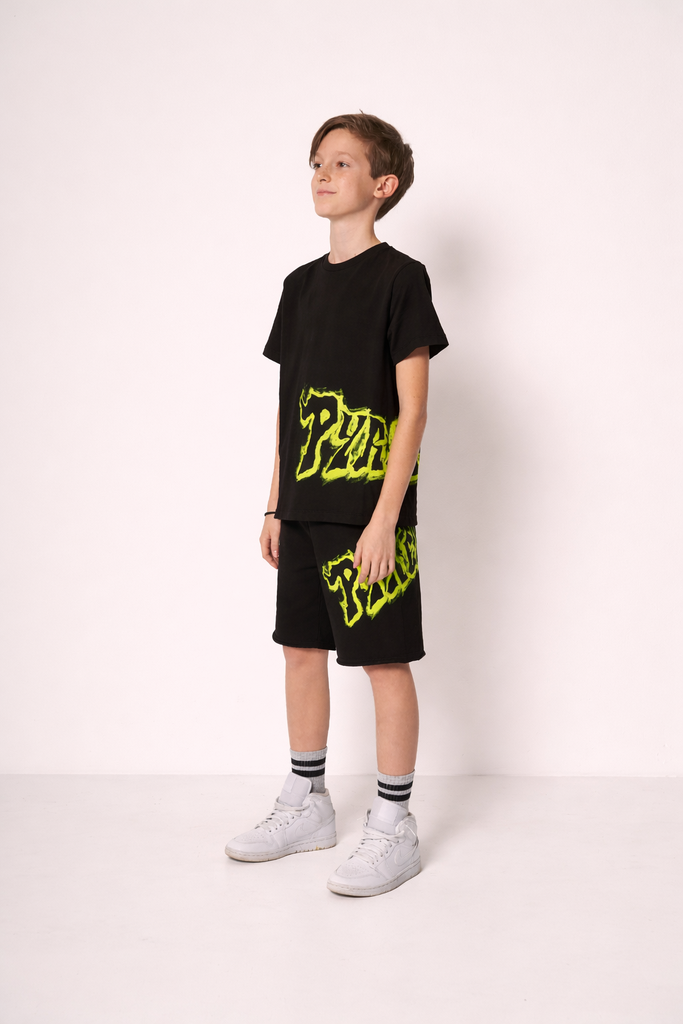 Pantaloncino bambino con logo "PYREX"
