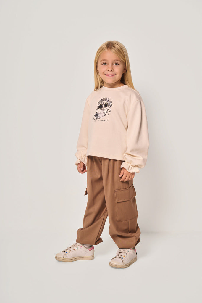 Pantaloni cargo bambina