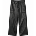 Pantalone ecopelle con tasconi