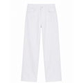 Jeans bianco a gamba larga