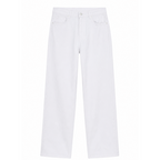 Jeans bianco a gamba larga