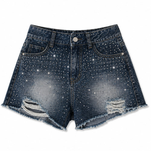 Pantaloncino corto con strass