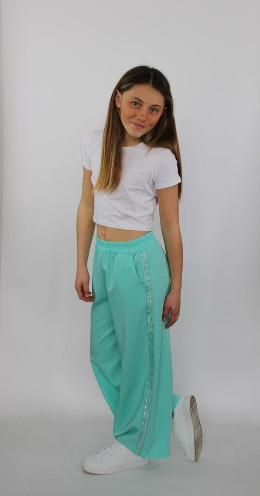 Pantalone elegante con fascia laterale