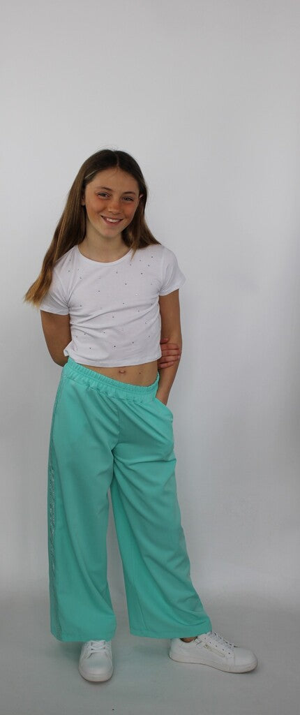 Pantalone elegante con fascia laterale