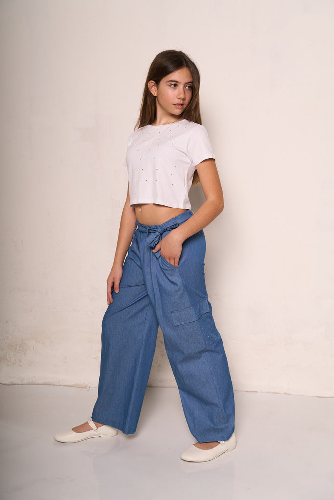 Pantalone da bambina a palazzo
