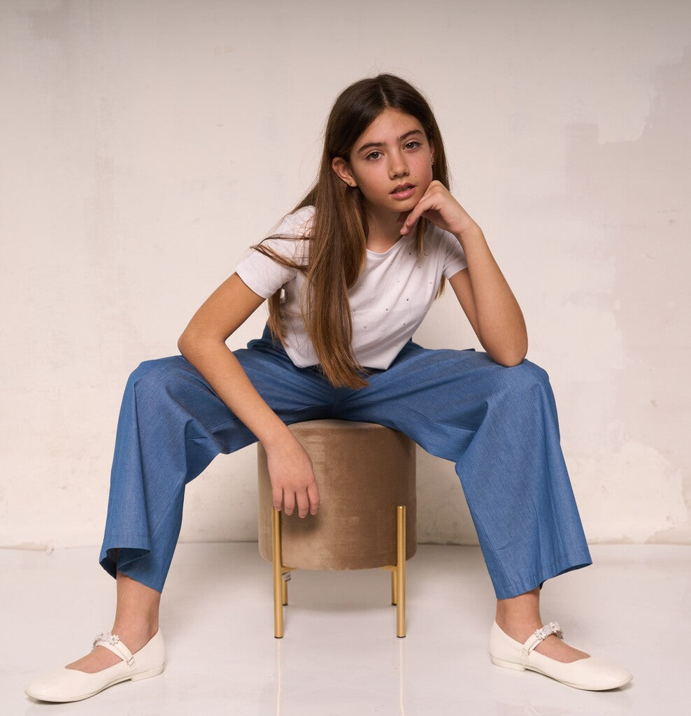 Pantalone da bambina a palazzo