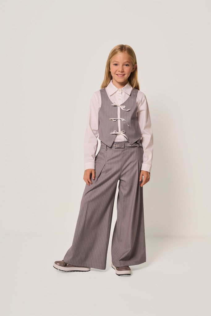 Pantalone gessato a palazzo