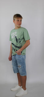 Pantaloncino di jeans con strappi