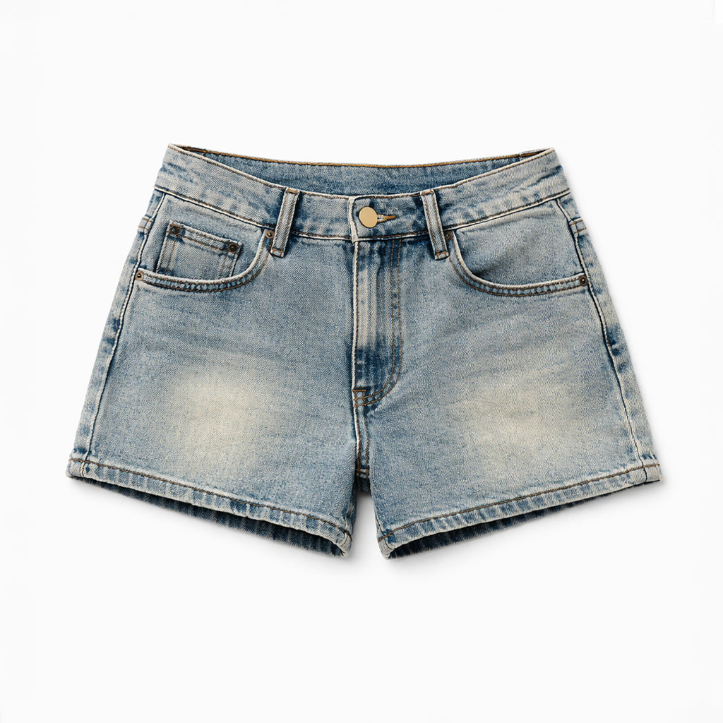 Shorts in Denim Lavaggio Chiaro