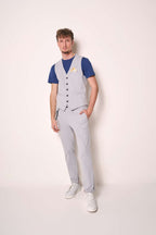 Pantalone Uomo Grigio Slim Fit