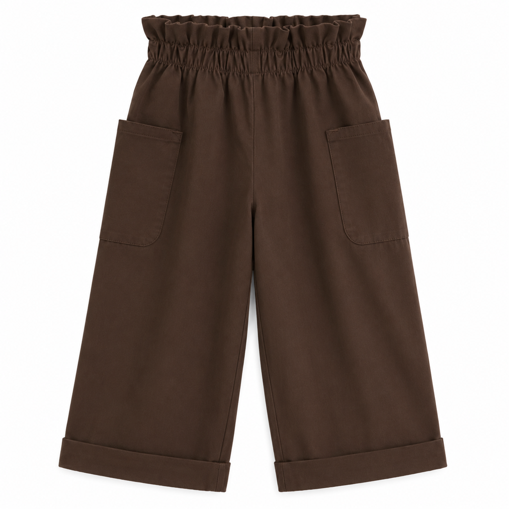 PANTALONI BAMBINA CON RISVOLTO