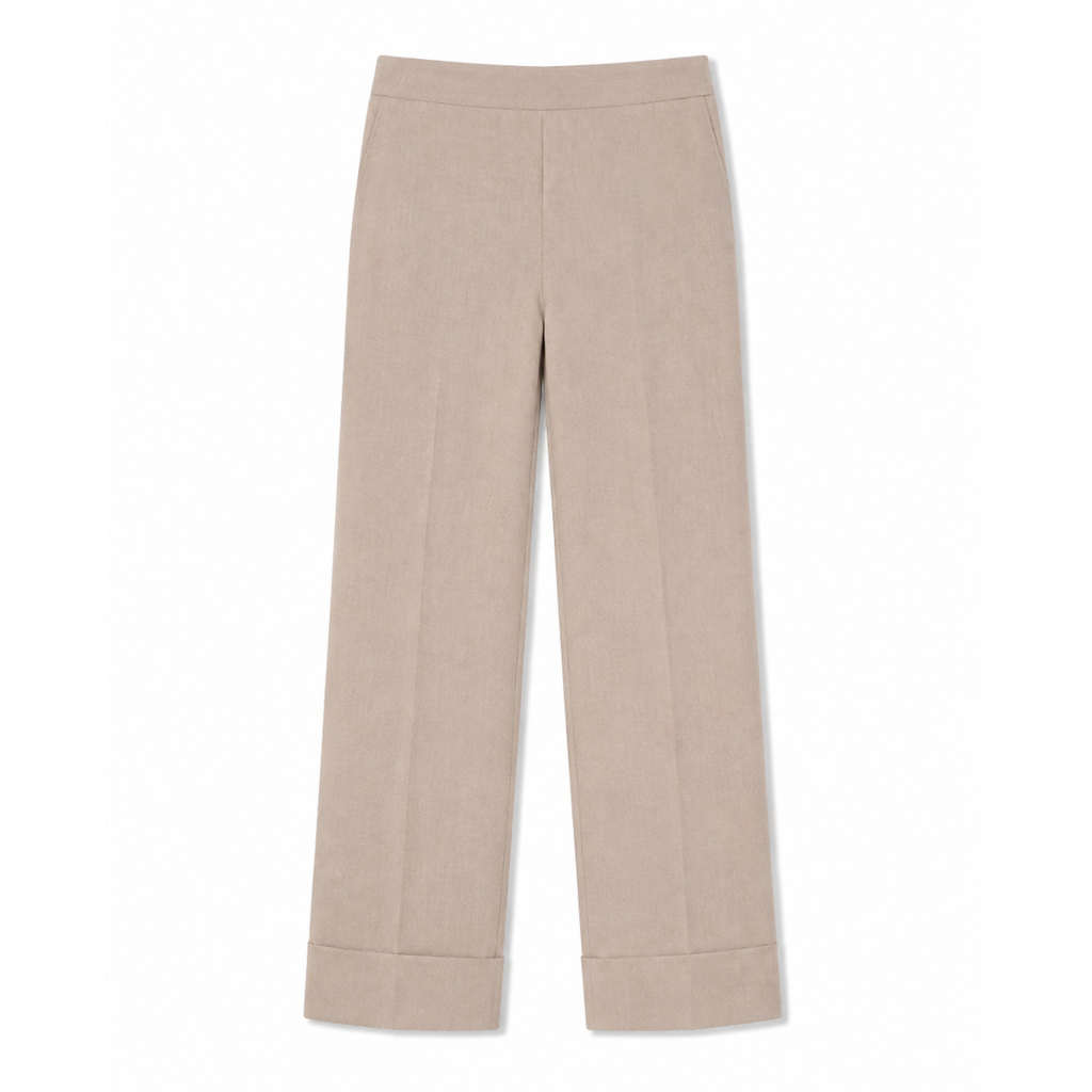 Pantalone dritto con risvolto