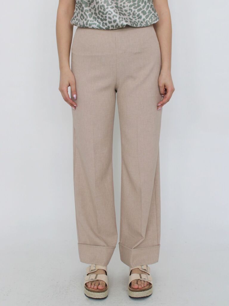 Pantalone dritto con risvolto