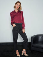 Pantaloni con profilo raso