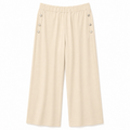 Pantaloni cropped con bottoni decorativi