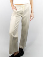 Pantalone con cuciture effetto camoscio