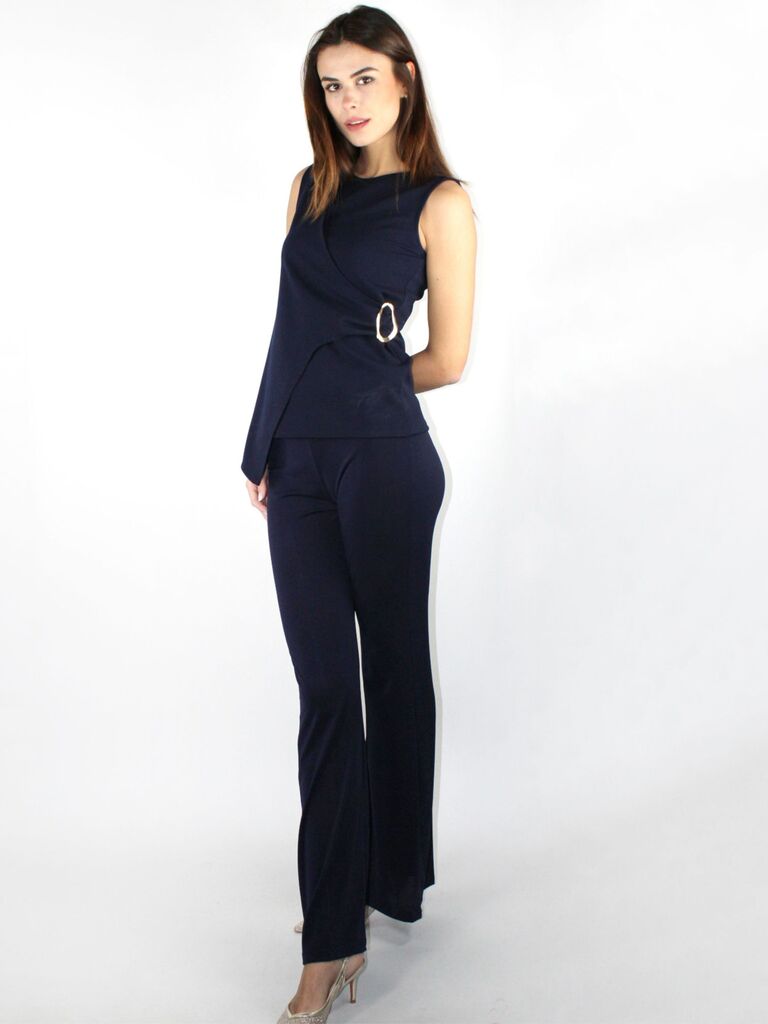 Pantalone a zampa coordinato