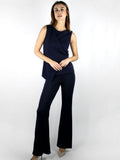 Pantalone a zampa coordinato