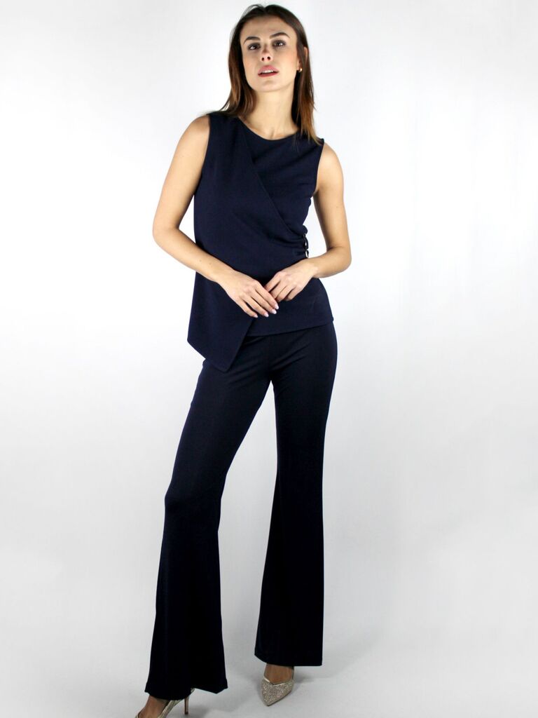 Pantalone a zampa coordinato