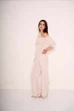 Carica l&#39;immagine nel visualizzatore di Gallery, Pantalone con risvolto in vita e strass
