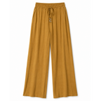 Pantaloni misto lino con coulisse
