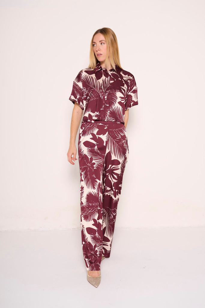 Pantaloni a gamba larga tropical