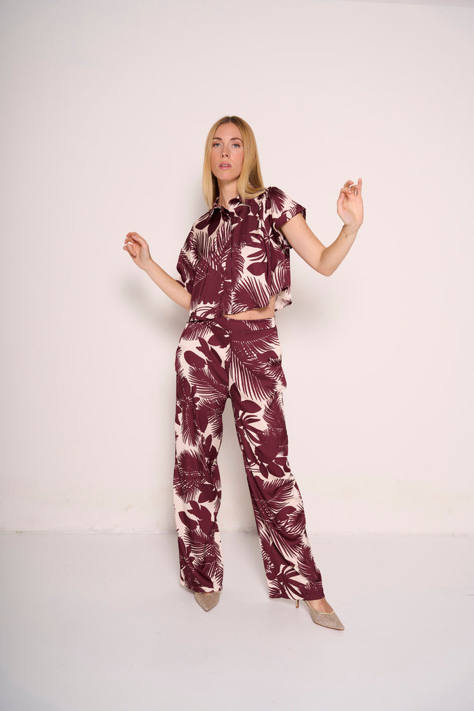 Pantaloni a gamba larga tropical