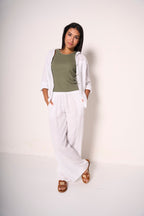 Pantalone in lino rilassato e comodo