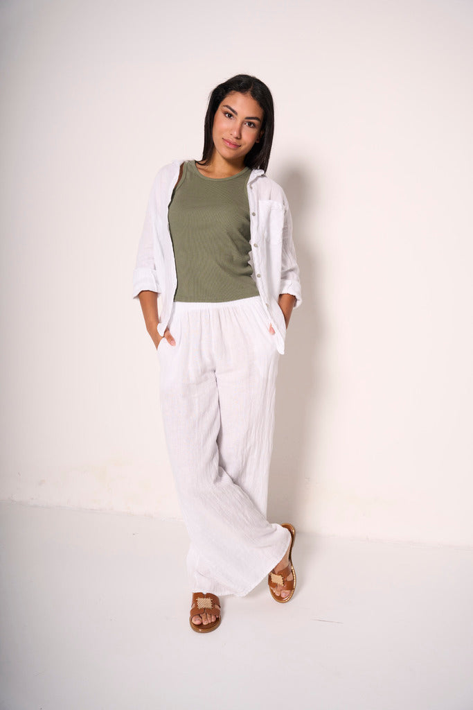 Pantalone in lino rilassato e comodo