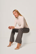 Pantaloni gessati dritti donna