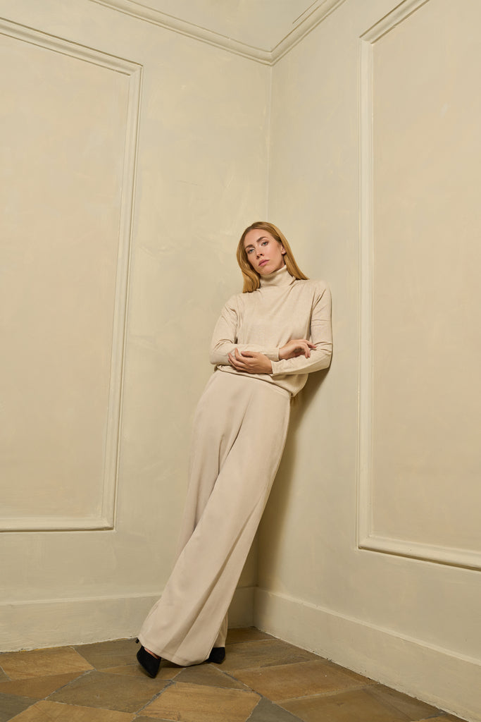 Pantalone donna a gamba larga