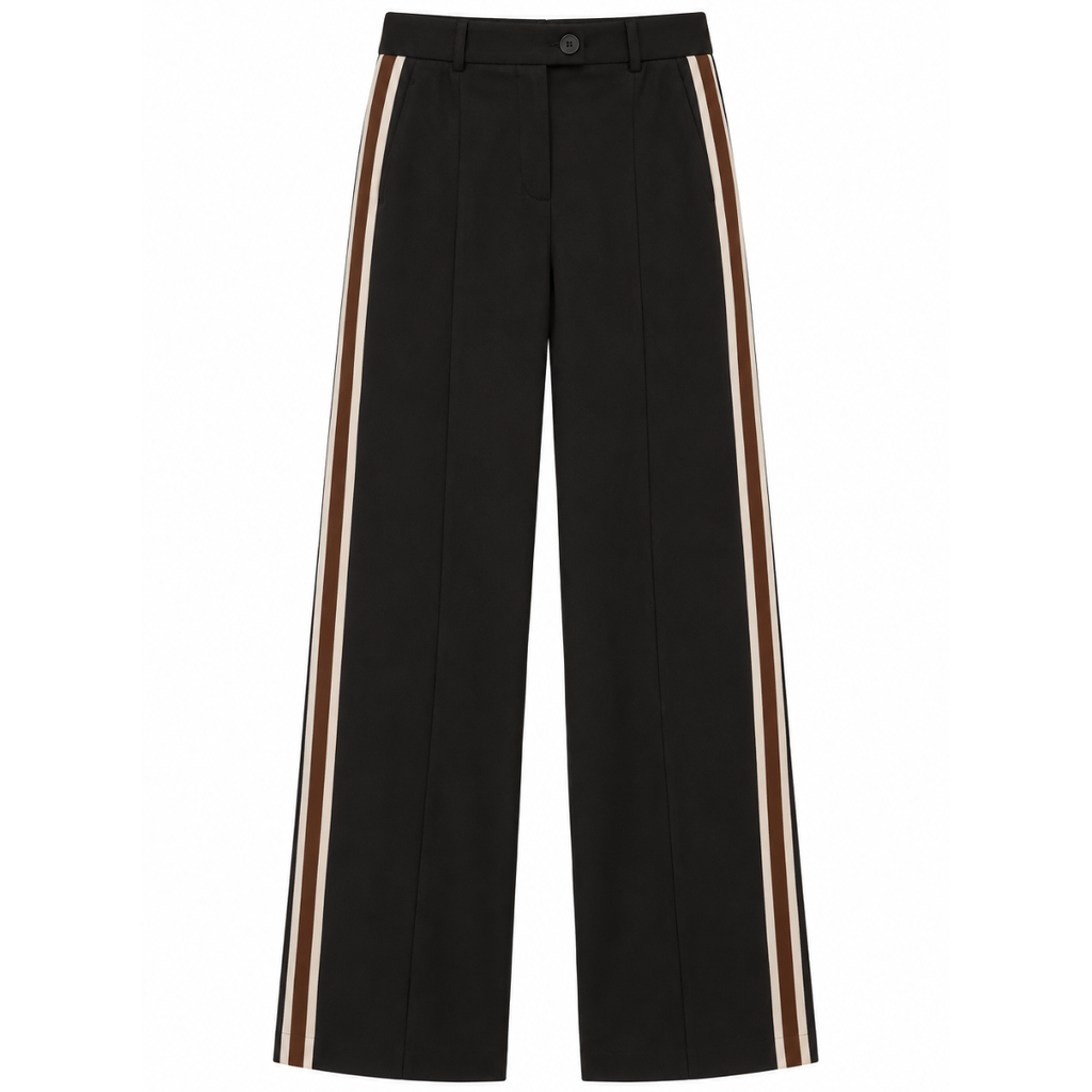 Pantalone ampio con bande laterali