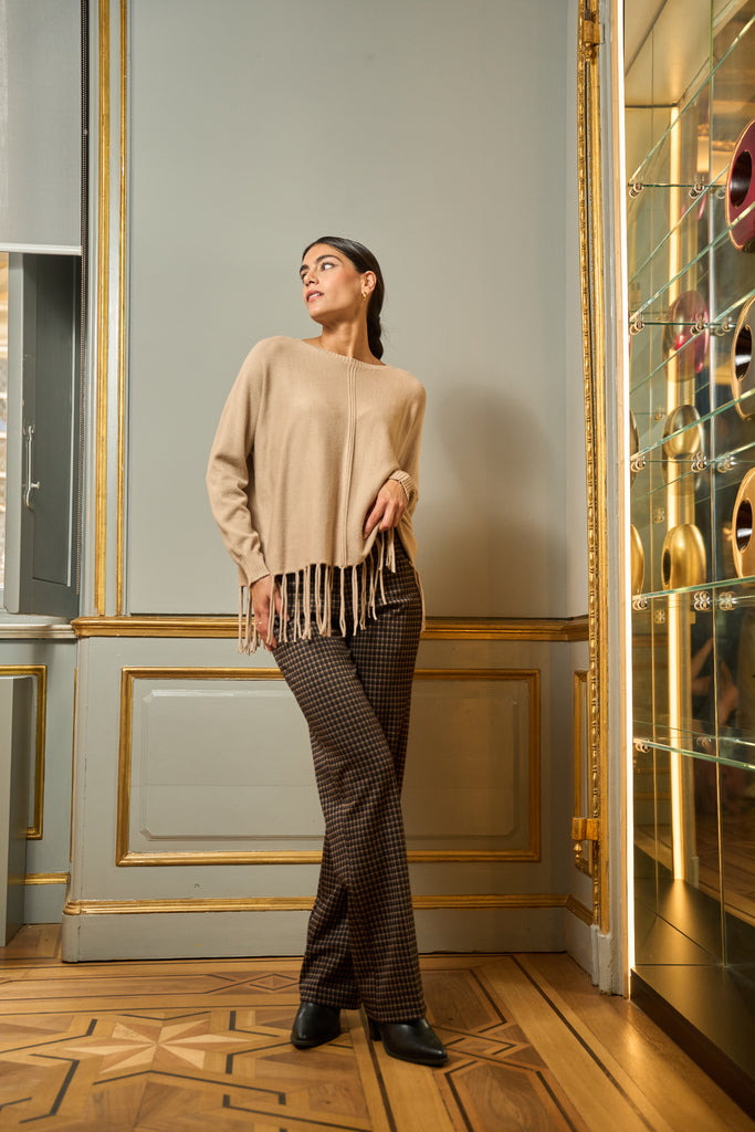 Pantalone donna fantasia quadretti