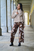 Pantalone muccato a gamba larga