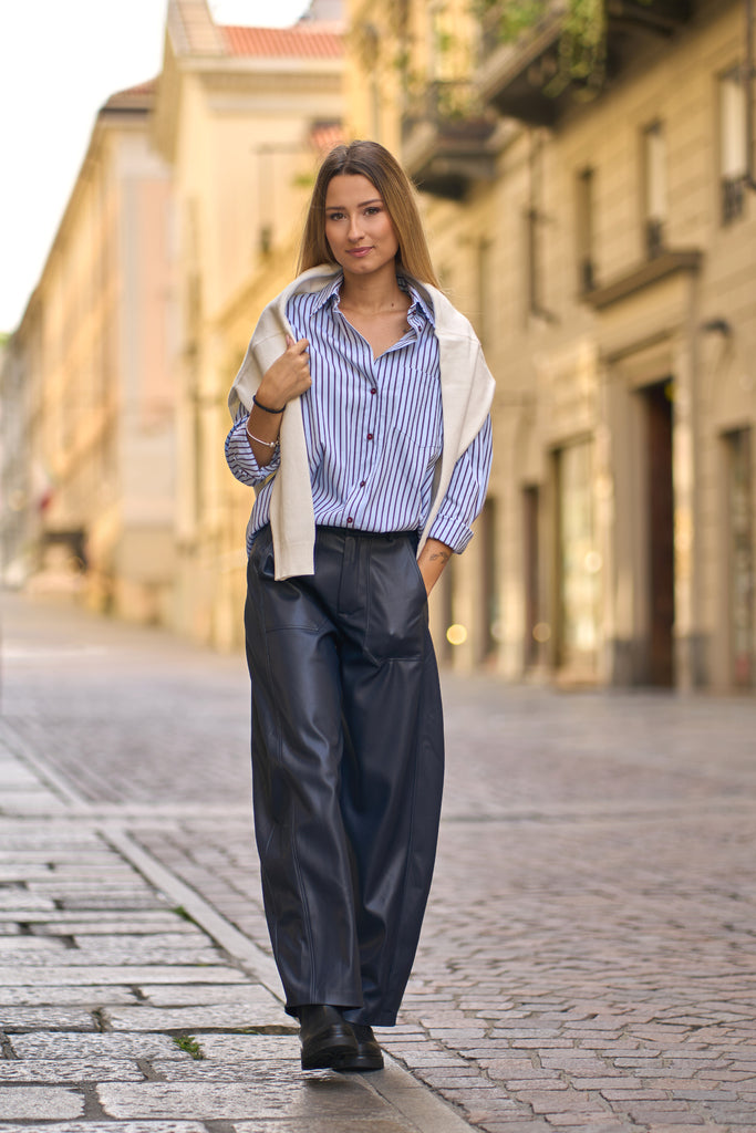 Pantalone baloon ecopelle