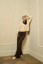 Pantalone in maglia gamba larga