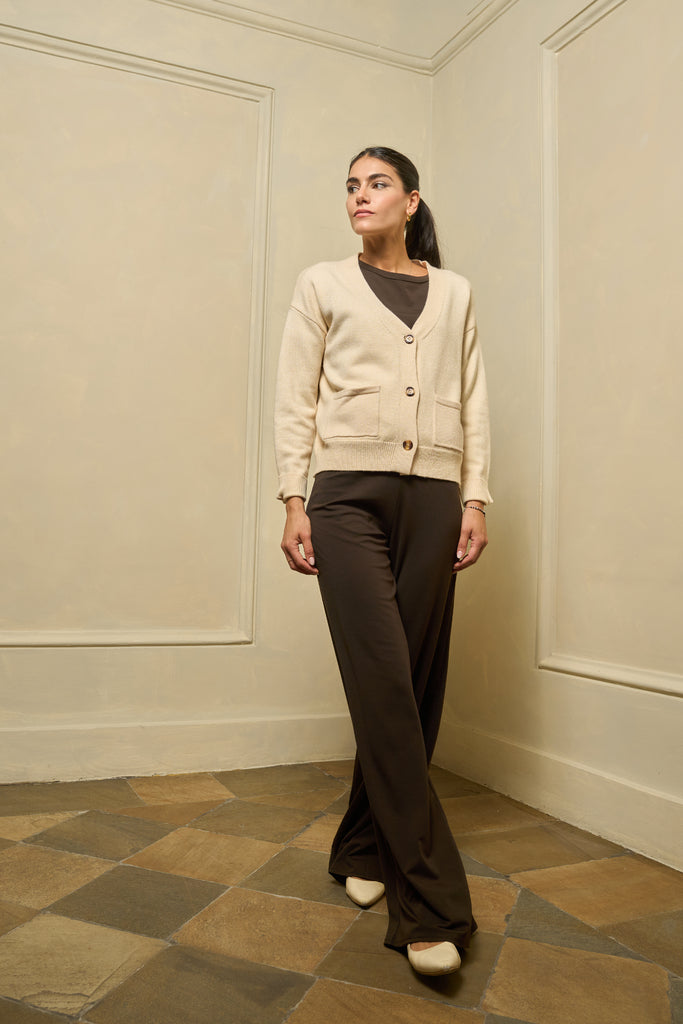 Pantalone in maglia gamba larga