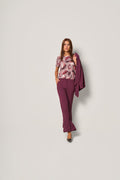 Pantaloni svasati in crêpe donna