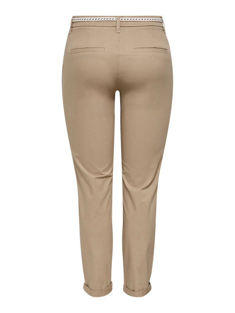 Pantalone chino donna con cintura