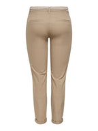 Pantalone chino donna con cintura