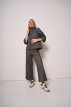 Pantalone Donna Wide Leg con Risvolto