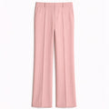 Pantaloni Donna Rosa Cipria a Gamba Larga