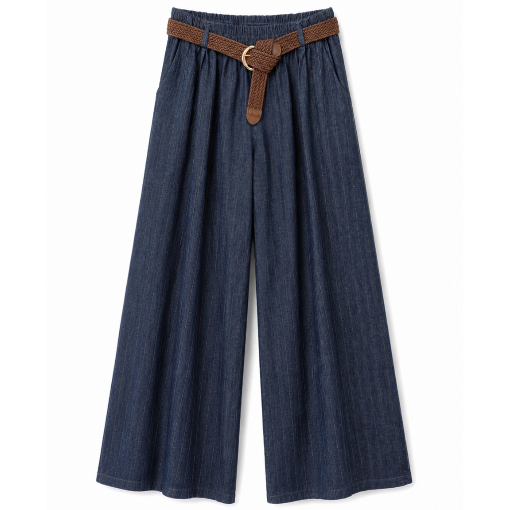 PANTALONE IN TENCEL GESSATO