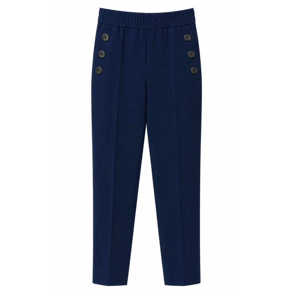 PANTALONI CON BOTTONI APPLICATI